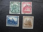 Duitse Rijk serie 459-462 Gestempeld, ( schaars ), Ophalen of Verzenden, Overige periodes, Gestempeld