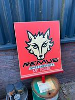 REMUS uitlaten oud reclamebord, Verzamelen, Merken en Reclamevoorwerpen, Reclamebord, Gebruikt, ., Ophalen of Verzenden