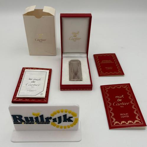 Cartier zilveren aansteker 1989 - Full set, Verzamelen, Overige Verzamelen, Zo goed als nieuw