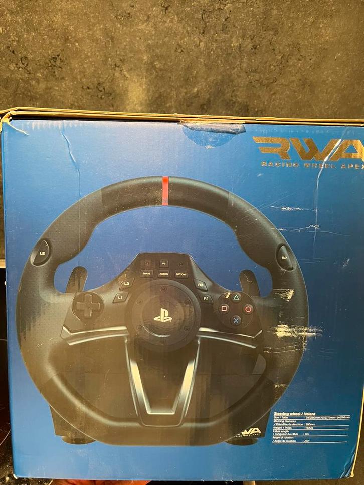 Hori racing wheel apex PS4, Spelcomputers en Games, Spelcomputers | Sony PlayStation Consoles | Accessoires, Zo goed als nieuw