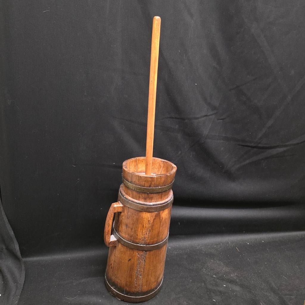 Prachtige Antieke Houten Karnton (Stootkarn) - Compleet!, Ophalen of Verzenden