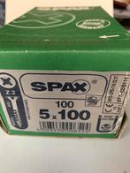 Spax spaanplaatschroeven, platverzonken kop RVS  5/100 100st, Doe-het-zelf en Verbouw, 50 tot 100 mm, Schroeven, Nieuw, Ophalen of Verzenden