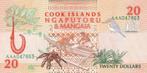 Cook Islands Ngaputorn & Mangaia bankbiljet 20 Dollars 1992, Verzenden, Los biljet