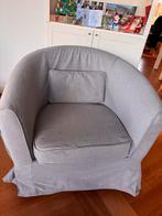 Tulstra stoel met grijze hoes, Ophalen, Gebruikt, Minder dan 75 cm, Stof