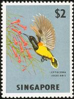 SINGAPORE 5 - Dieren: vogels (honingzuiger), Ophalen of Verzenden, Postfris, Dier of Natuur