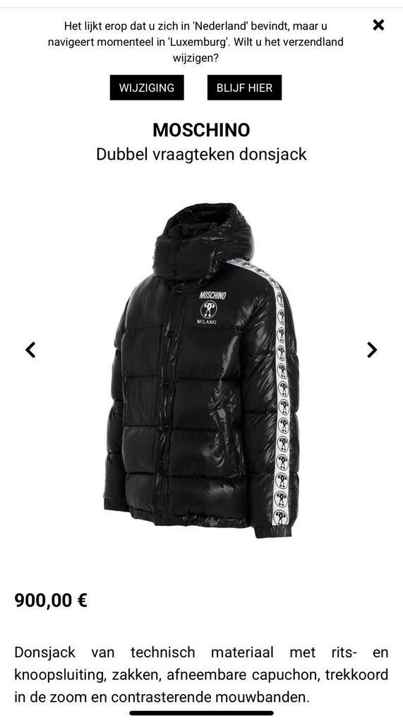 Originele Heren Moschino Jas - Maat L/52, Kleding | Heren, Jassen | Zomer, Nieuw, Maat 52/54 (L), Zwart, Ophalen of Verzenden