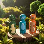 Houten dinosaurus pegdolls set van 3, Ophalen of Verzenden, Nieuw, Overige typen