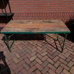Industriele houten tafel, Huis en Inrichting, Tafels | Eettafels, Ophalen, Gebruikt, 100 tot 150 cm, 50 tot 100 cm