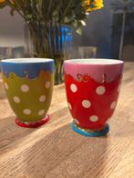 Oilily Douwe Egberts mokken twee stuks, Huis en Inrichting, Keuken | Servies, Ophalen of Verzenden, Zo goed als nieuw, Overige stijlen