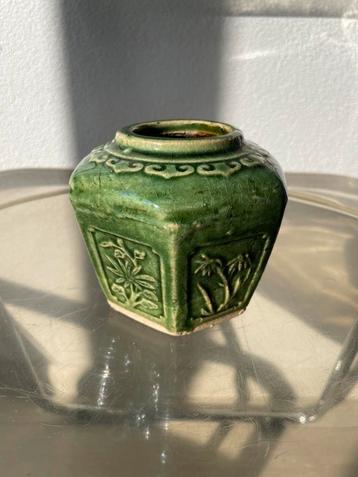 Vintage Groene Gemberpot - Chinees Design beschikbaar voor biedingen