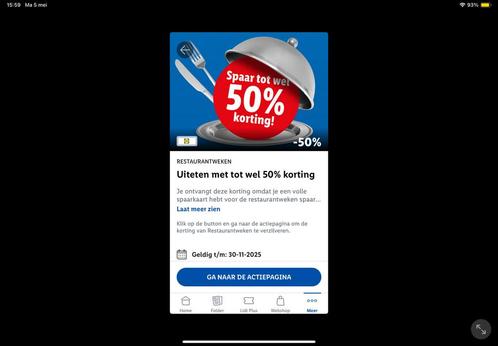 Lidl - kortingscode voor restaurantweken (KWF), Tickets en Kaartjes, Kortingen en Cadeaubonnen, Eén persoon, Overige typen, Kortingsbon