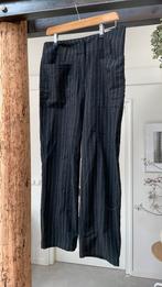 Anna van Toor (Blue) zwarte lange broek met krijtstreepje 42, Kleding | Dames, Broeken en Pantalons, Lang, Maat 42/44 (L), Anna blue