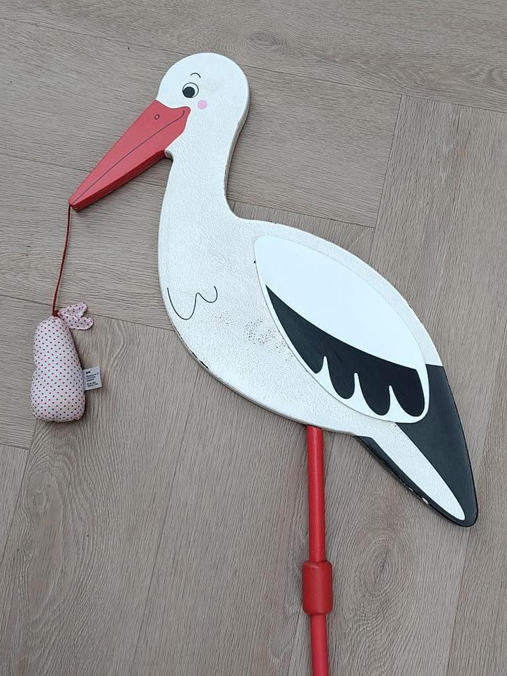 Geboorte ooievaar, Kinderen en Baby's, Kraamcadeaus en Geboorteborden, Gebruikt, Geboortebord, Ophalen