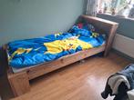 Mooie steigerhouten bed en bureau en gordijnen, Kinderen en Baby's, Zo goed als nieuw, Ophalen, 180 cm of meer