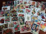 Ruim 40 vintage ansichtkaarten met bloemen rond 1945, Verzamelen, Ansichtkaarten | Themakaarten, Ophalen of Verzenden, 1940 tot 1960