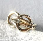 Vintage zilveren ring platte knoop. Maat variabel (87), Ophalen, Dame, Zilver, Zilver