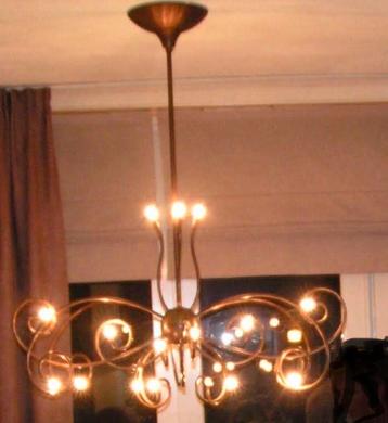 Kroonluchter Ben Demmers design bronskleurig beschikbaar voor biedingen