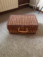 Rieten picknickmand (leeg), Hobby en Vrije tijd, Picknickmanden, Ophalen of Verzenden, Gebruikt, Zonder inhoud
