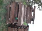 Hardhout azobe palen en planken, Ophalen, Palen, Nieuw, Hardhout