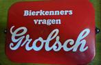 Emaille bord GROLSCH Lancat Bier Mancave, Verzamelen, Merken en Reclamevoorwerpen, Ophalen of Verzenden, Zo goed als nieuw, Reclamebord