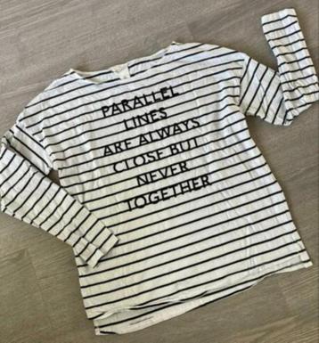 Heerlijk oversized gestreept truitje longsleeve , maat 38 beschikbaar voor biedingen