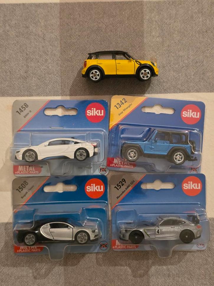 Siku Auto's Set - 5 Stuks (4 Nieuw, 1 Gebruikt), Hobby en Vrije tijd, Modelbouw | Auto's en Voertuigen, Gebruikt, Auto, 1:50 of kleiner