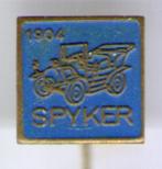 Spyker 1904 blauw op koper auto speldje ( C_341a ), Verzamelen, Verzenden, Zo goed als nieuw, Transport, Speldje of Pin