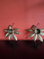 Waxinelichthouders Bloem Design - Set van 2, Gebruikt, Overige kleuren, Ophalen of Verzenden, Metaal