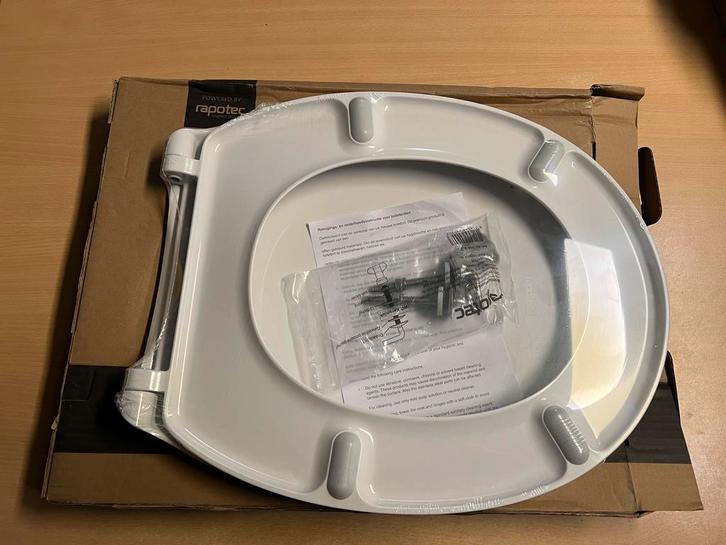 RAPO closetzitting 280 rvs bevestiging wc bril wit, Doe-het-zelf en Verbouw, Sanitair, Nieuw, Toilet, Rvs, Ophalen of Verzenden