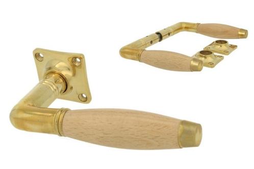 Tonmodel ongelakt messing beuken, Doe-het-zelf en Verbouw, Hang- en Sluitwerk, Nieuw, Klink of Kruk, Koper of Messing, Ophalen of Verzenden