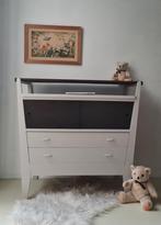 Vintage commode beige, Ophalen, 50 tot 70 cm, Opstaande rand, 90 tot 105 cm