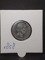 Halve gulden 1858 koning Willem III, Postzegels en Munten, Munten | Nederland, ½ gulden, Koning Willem III, Zilver, Ophalen of Verzenden