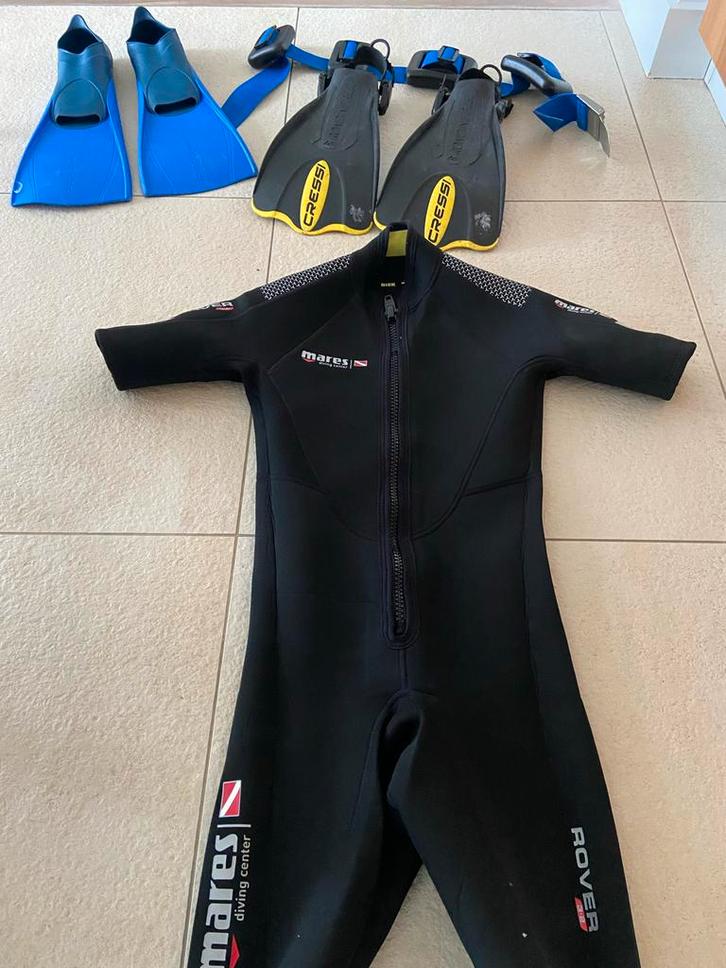 Duikset voor kinderen 10-12 jaar, Watersport en Boten, Duiken, Gebruikt, Duikpak, Ophalen