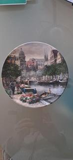 Wandbord De Amsterdamse Bloemengracht. Royal Mosa., Antiek en Kunst, Antiek | Wandborden en Tegels, Ophalen of Verzenden