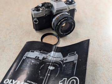 Olympus OM10 +Olympus 50mm 1.8 Zuiko MC Auto-S  lens beschikbaar voor biedingen