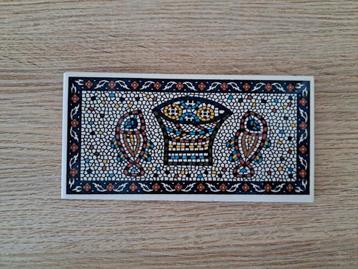 Mozaïek Plaatje met Vissen - 15x8 cm beschikbaar voor biedingen