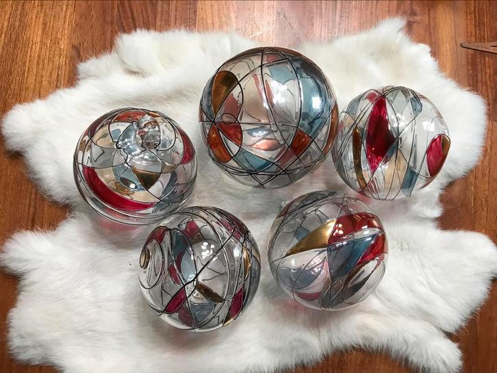 Romania milano glazen hang glasbollen, Antiek en Kunst, Antiek | Glas en Kristal, Ophalen of Verzenden