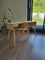 Twee houten nachtkastjes, Huis en Inrichting, Ophalen, Minder dan 45 cm, Zo goed als nieuw, Minder dan 55 cm