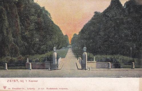 zeist  kasteel  1908 tekst/zegel, Verzamelen, Ansichtkaarten | Nederland, Utrecht, 1960 tot 1980, Ophalen of Verzenden