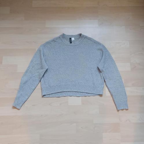 Grijs shirt met lange mouwen H&M maat XS, Kleding | Dames, Truien en Vesten, Zo goed als nieuw, Maat 34 (XS) of kleiner, Grijs