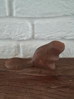Vintage houtsnijwerk Canadese bever. Gemerkt. 16x5 cm., Ophalen of Verzenden