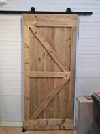 Steigerhouten staldeur / schuifdeur, Ophalen, Gebruikt, 80 tot 100 cm, Binnendeur