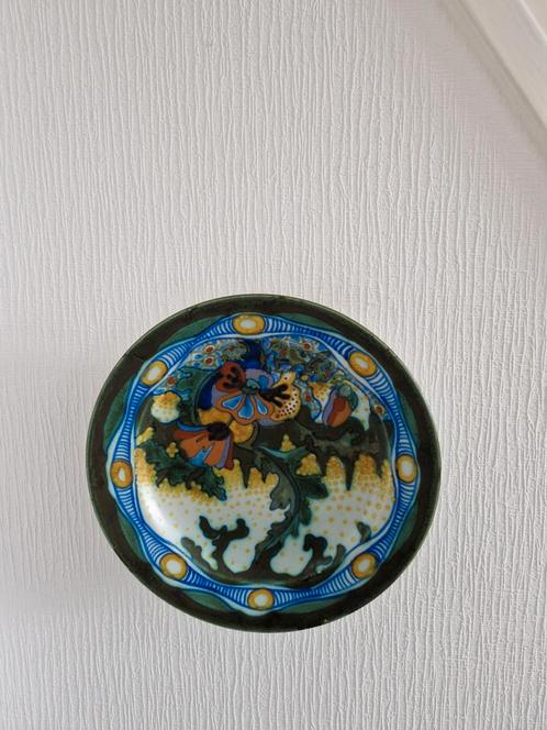 Gouds Plateel Corona Bord - PZH Art Nouveau, Antiek en Kunst, Antiek | Keramiek en Aardewerk, Ophalen of Verzenden