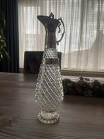 Antieke kristallen karaf met zilveren details, Antiek en Kunst, Antiek | Glas en Kristal, Ophalen of Verzenden