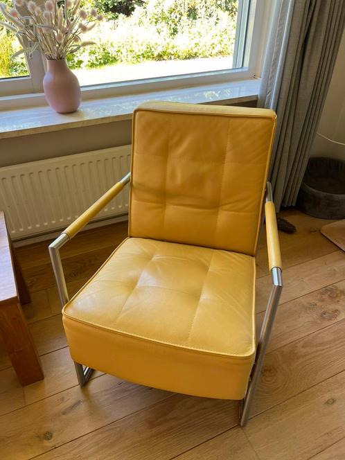 2 mooie leren stoelen, Huis en Inrichting, Fauteuils, Zo goed als nieuw, Leer, 75 tot 100 cm, Ophalen