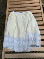 Antieke franse kanten onderjurk mt 40/42, Antiek en Kunst, Antiek | Kleding en Accessoires, Ophalen of Verzenden, Dames