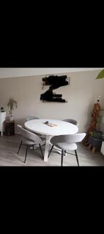 Eettafel, 2 tafeltjes set, Ophalen, Gebruikt, Rond, 100 tot 150 cm