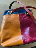 8) Italiaanse Marimarlo multi color leren tas, Sieraden, Tassen en Uiterlijk, Tassen | Schoudertassen, Overige merken, Overige kleuren