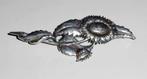 Broche Zonnebloem Zilver Ambachtelijk Zilversmid jugendstil, Sieraden, Tassen en Uiterlijk, Broches, Ophalen of Verzenden, Zo goed als nieuw