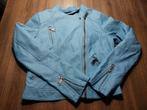 JS Millenium Basic - Lichtblauwe Leatherlook jas - Maat L, Blauw, Maat 42/44 (L), Ophalen of Verzenden, Zo goed als nieuw